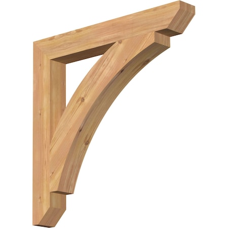 Ekena Millwork Thorton Slat Smooth Bracket, Western Red Cedar, 3 1/2"W x 28"D x 28"H BKT04X28X28THR06SWR